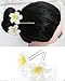 2 Large Plumeria Flower Hair Pins Frangipani Pearl Beach Bridal Wedding Clip Exclusively Sold By Starcrossed Beauty h49
