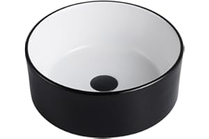 Vente-unique - Lavabo KANELLE - Bicolor negro interior blanco