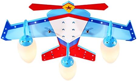 ZHDC® Ceiling lamps, Children's room Ceiling light boy room Ceiling light aircraft model Creative bedroom LED lights Easy to clean ceiling lamp ( Color : #2-600*500*260mm )