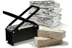 AURAHOME AH Briquette Maker,Black Iron DIY Recycle Newspaper Eco-Friendly Paper Log Brick Home Heating Fire Stove Environmentally Friendly Useful Shredded Paper Log Brick Maker Fireplace Recycle Log Maker