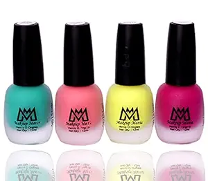 Makeup Mania Nail Polish Set, Velvet Matte Nail Paint Combo Set of 4 Pcs, Multicolor Nail Polish Combo 12 ml each bottle (Set # 65)