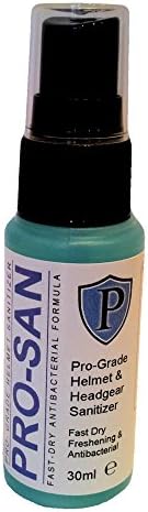 Pro-San Helmet Freshener Sanitizer. Antibacterial. Anti-Fungal. Get Rid Of Prevent Odour. Good for Helmet Sweat Smell Musky Moist Damp. Helps Combat Helmet Itch