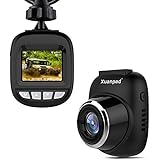 Xuanpad S3 Mini Dash Cam, Full HD 1080P Car Camera with 168° Wide Angle, G-sensor, Loop Recording, Motion Detection, Park Monitor