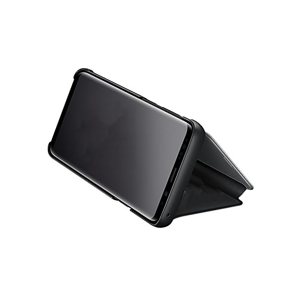 Coque Clear View Estuche de pie con Mirilla para Xiaomi Pocophone F1(Negro) - Imagen 5