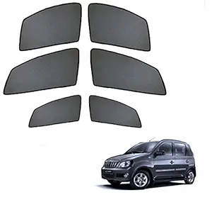 Kozdiko Half Magnetic Car Sunshades Black Colour for Mahindra Quanto