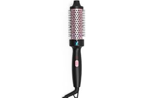 DSGKUU Thermal Brush, 38 mm Hot Air Brush, Volume Hair Comb, Hair Styling Curling Brush, Volume Hair Comb Round Brush, Hot Brush with LCD Display for Travel, Gifts for Women (Black)