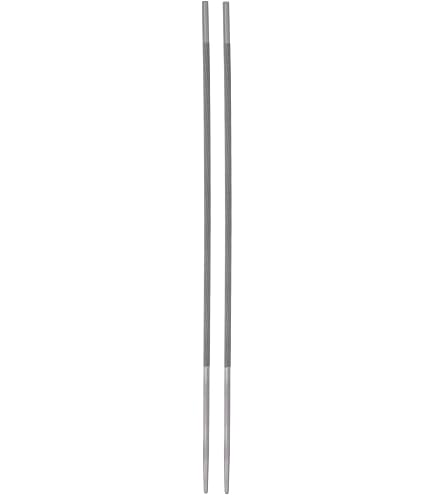 2 Kettensägenfeilen 9/64" - Hochkohlenstoffstahl, Doppelschnitt, Gesamtlänge 245 Mm, Zum Schärfen & Reparieren