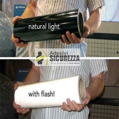 StickersLab - Pellicole adesive rifrangenti scotchlite marca 3M serie 580 colore nero (50mmx2mt)