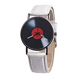 DOGZI Herren Armbanduhr, Uhren Sport Uhr Luxus Armbanduhren - Mode Lässig Unisex Retro Design Band analoge Legierung Quarzuhr (Weiß)