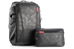 PGYTECH OneMo Camera Backpack 25L with Shoulder Bag for Sony 200-600mm Lens, Canon, Nikon, Drone, DJI OSMO Action/Pocket/OM 4, Mavic Air 2/Mini/2, DSLR/SLR Mirrorless, Camera Tripod (Olivine Camo)