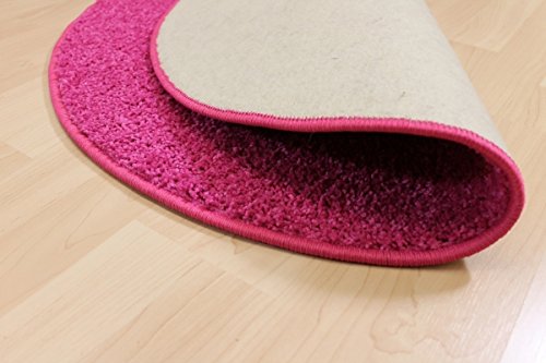Hochflor Shaggy Merlin rosa / pink rund Größe 100cm rund - 4