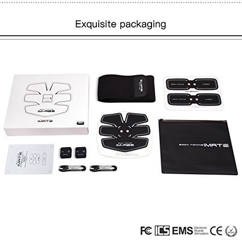 Elektrostimulation Muskeltrainer Frauen/Mann Bauch/Beine/Taille Massage-gürtel Wiederaufladbar USB Ladegerät–05(2-Gerät) - 7