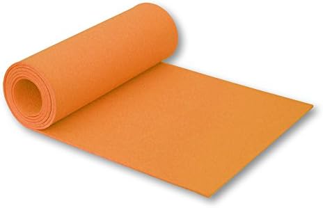 filzbrand Table Runner made of Premium Wool Felt, rectangular, 180 x 30 cm, 3 mm thick, pastel orange