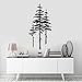 Produktbild Baum Wand Aufkleber, Kiefer, Baum Aufkleber, abnehmbarer, selbstklebendes Vinyl, Art Decor, Raum Dekoration, großen Wald Wandbild - H 115 x W 58 cm/H 45 x W 22 in - Schwarz