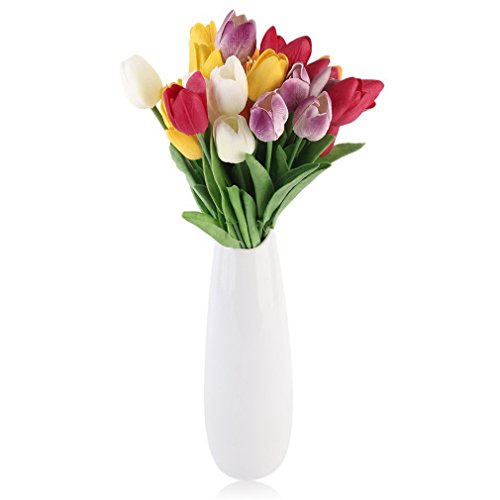 Pelle artificiale tulipano fiori per casa bouquet da sposa da cucina tavolo da pranzo soggiorno decorazione se