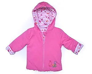 My Baby Town Baby Unisex Full Sleeve Reversable Hooded Jacket/Winter Jackets for Toddler Girls/Boys- Sweater for Girls/Baby Boys (Pink, 2-3 Years)