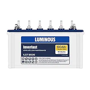 Luminous Tubular Battery 60 Ah ILST8036 Designed with Tubular Plates for Long Lasting Performance
