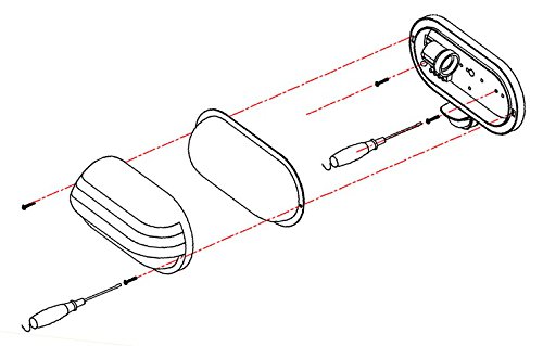 Maclean MCE33 PIR Wand Plafond mit Bewegungssensor 60W 180° Bewegungsmelder Lampenhalter E27 Wandleuchte - 6