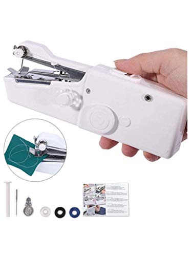 HMwish maquina de coser, Mini Máquina de Coser Portátil de mano maquina coser Herramienta de Puntada Rápida Para Ropa de Tela