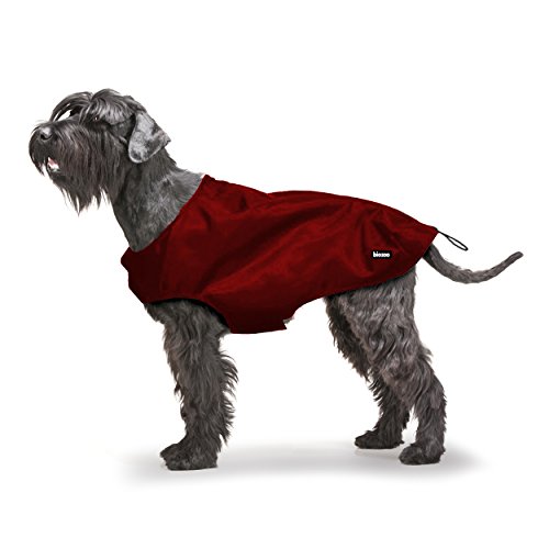 BIOZOO - CAPA IMPERMEABLE CHUBASQUERO ABRIGO CON FORRO POLAR PARA PERRO ROJO XXL