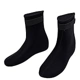 SODIAL(R)1 par 3 mm Accesorio de natacion Calcetines de buceo de neopreno elasticos de agua
