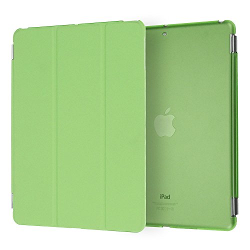 doupi Smart Cover & Case iPad ( 5. Generation 2017 Modell ) mit Smart An/Aus Funktion Etui Schutz Hülle Kunstleder Schutzhülle Ständer, grün - 3