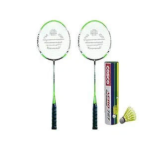 Cosco Cbx-555 N Badminton Racket Pair with Aero 727 Nylon Shuttle Cock