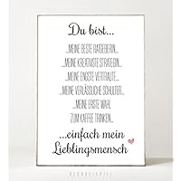 Kunstdruck / Bild BESTE FREUNDIN -ungerahmt- Typografie, Geschenk