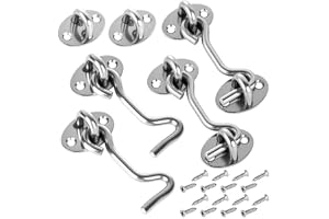 Yaunming 4 stycken 3 tums stormkrokar, vindkrokar, spärrlås, rostfritt stål med hål, rost- och hållfasthetsbeständig design