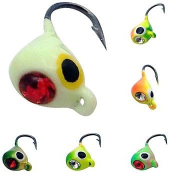 6 pcs Metal Bait Jigs Others Fishing Lures Jigs Jig Head Assorted Colors g/Ounce,15 mm/