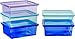 Produktbild Kigima Basic Box 1,5l 5er Set Ordnungssystem Aufbewahrungsbox Aqua-Mix blau, türkis, lavendel