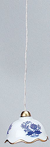 Preisvergleich Produktbild Kahlert Licht 0105656 Hängelampe für Puppenstube, weiß, Zwiebelmuster