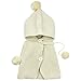 Womdee(TM) Baby Girls Boys Weave Knitting Hat Cape Coat Scarf Set(6-36 Months)-Creamy White With Womdee Accessory