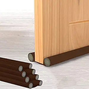 GADHIYA Door Bottom Sealing Strip Guard for Home | Office 36 Inch Door Closers | door locks & hardware | for home Room decor Safes & locks wooden gadgets | for bedroom for clothes steel | for living room Balcony (Brown)