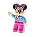 Produktbild Bausteine gebraucht 1 x Lego Duplo Figur Frau Minnie Maus rosa azure hell blau Schleife und Schal mit Punkten Flieger Jacke 10830 47394pb202