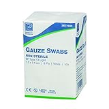 C&P MEDICAL 7.5 cm x 7.5 cm Gauze Swabs - Pack of 100