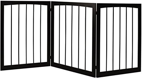 House Additions 3 Section Wooden Folding Pet Gate - Can be Used in Any Room, Multifunctional Dog Gate, Compact Storage