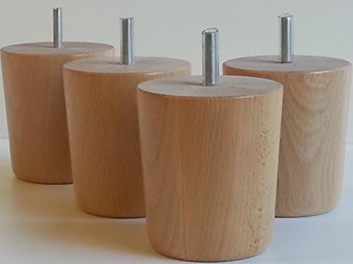 FURNITURE FEET 100mm HIGH MULTIPLE COLOURS REPLACEMENT LEGS SET OF 4 FOR SOFAS SETTEE CHAIRS FOOTSTOOL M8 (8mm ) SHN222