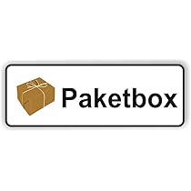 Paketschild Metall - 'Pakete Bitte Hier Ablegen' 15x20cm Mit Pfeil