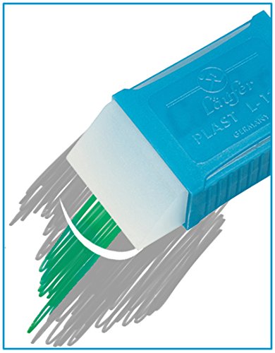Läufer 69392 Plast L-125 Radierer mit Haltemanschette, Radiergummi aus Kunststoff, abgeschrägt, transluzent - 2