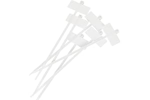 LUMONIC 100x Attache de câble avec Balise de texte 25x8mm 100 x 2,5mm Blanc Naturel 8kg PA6.6 Polyamide Qualité industrielle