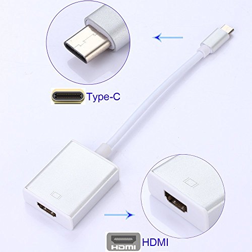 ARTLU® USB 3.1 Typ C auf HDMI Adapter USB 3.1 Typ-C USB-C Stecker auf HDMI Buchse Digital AV Adapter Konverter für Macbook 2015 / Chromebook Pixel / Yoga 900 / Asus Zen AIO / Lumia 950 / 950XL (1080P Full HD), Silber - 7