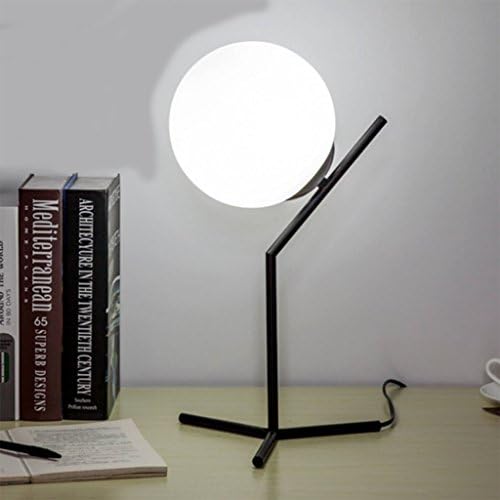 bedside glass bedroom table lamp/Simple and modern study ball decorated the living room lamp-B