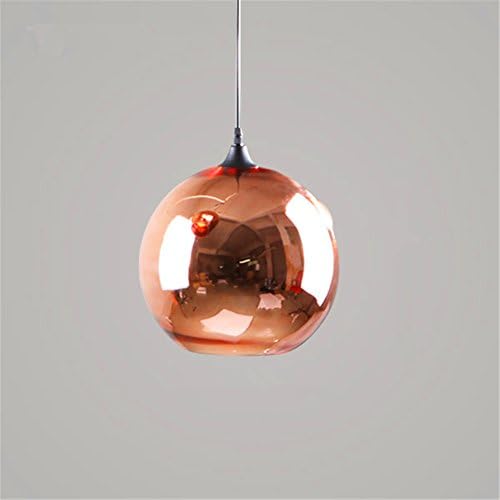 Sparkling FRD Creative Scandinavian Bar Scaffolding Mirror Space Ball Ball Chandelier Single Head,Copper Diameter 25cm