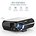 Produktbild Genmaisima Videoprojektor, Unterstützung Full HD Set Smart Android 6.0.1 3200 Lumen WiFi Bluetooth LED Heimkino-Projektor 1080p HD Movie Game Beamer