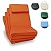 Produktbild Nexos Divero Sitzauflage Stuhlkissen Sitzpolster 4er-Set für Gartenmöbel wie Hochlehner Gartenstuhl Campingstuhl Klappstuhl – bequem hochwertig robust - orange