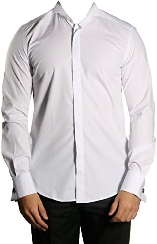 MUGA Wing Collar Extra Long Sleeve Shirt -  white - Large