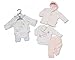 Premature Baby Clothes Set Blue 3 Piece With Embroidery and Applique - 3/5 lbs