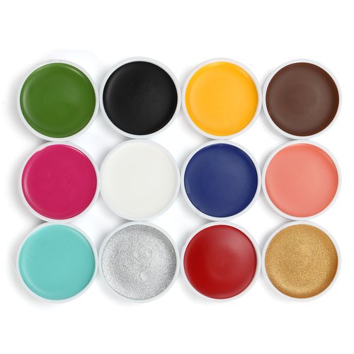 Schminkpalette Kinderschminke Naturschminke Palette mit 12 Farben und Glitter Make Up Set