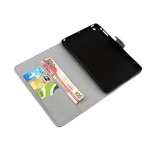 iPad Mini 3 Hülle, Deenor Night tower Pattern PU Leder Abdeckung Stand Flip Schutzhülle Hülle für Apple iPad Mini 1/2/3 Generation. (Night tower) - 6